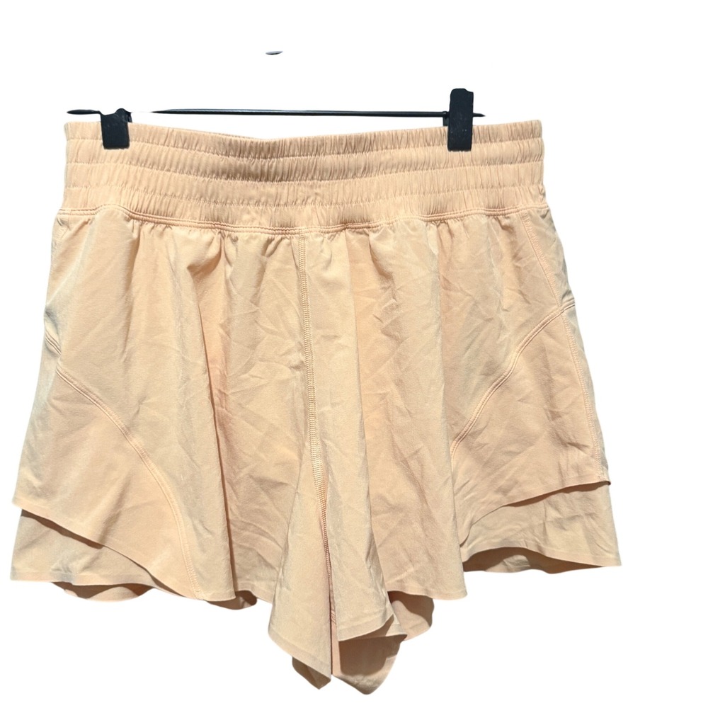 Lululemon Running Shorts Peach Size S Excellent Flowy Tulip Hem Activewear